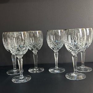 Gorham Crystal Lady Anne Platinum water glass, wine